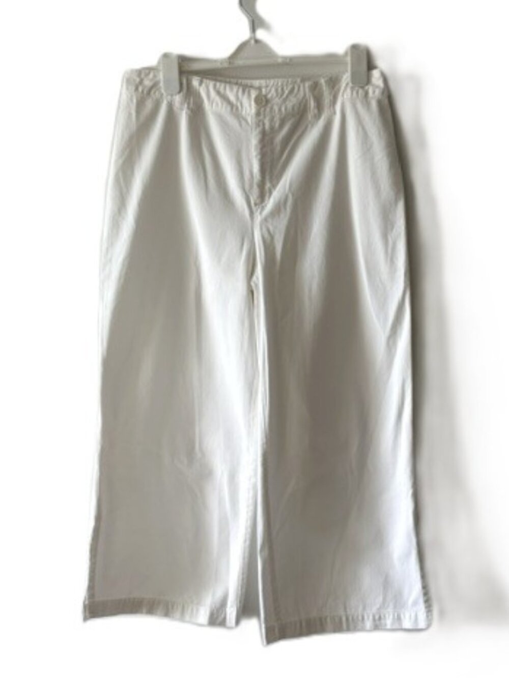 Chadwicks Wide White Cropped Pants